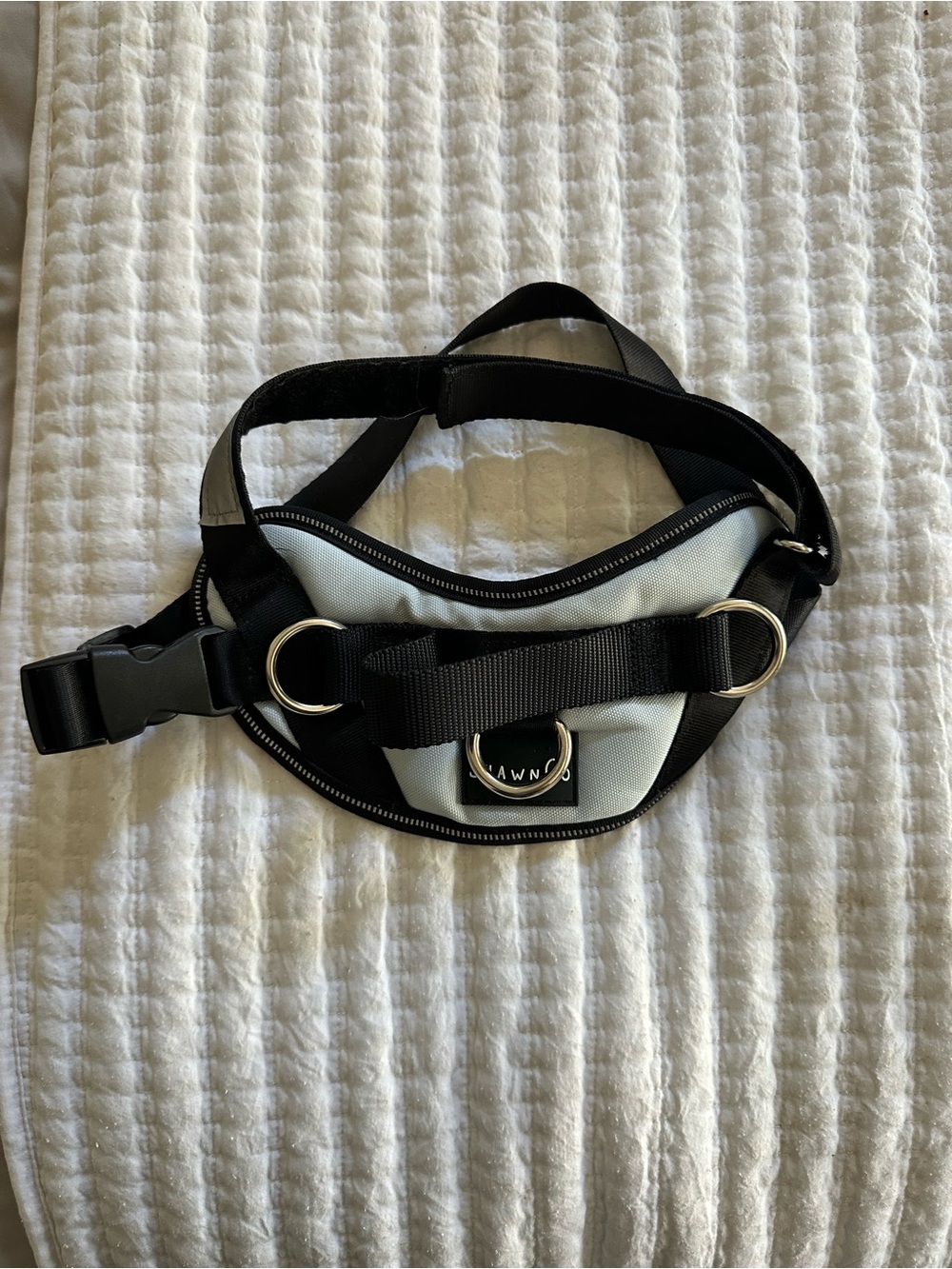 Black & Light Gray Reflective Dog Harness Belt